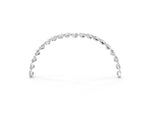 Pavé Round Moissanite Chevron Band in Platinum with Shared Prong Setting_3