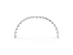 Pavé Round Moissanite Chevron Band in Rose gold with Shared Prong Setting_3