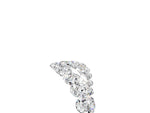 Pavé Round Moissanite Chevron Band in Rose gold with Shared Prong Setting_5