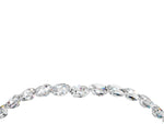 Pavé Round Moissanite Chevron Band in Silver with Shared Prong Setting_4