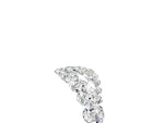 Pavé Round Moissanite Chevron Band in Silver with Shared Prong Setting_5