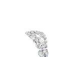Pavé Round Moissanite Chevron Band in Yellow gold with Shared Prong Setting_5