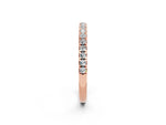 Pavé Round Moissanite Half Eternity Band in Rose gold with Shared Prong Setting_2