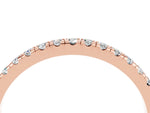Pavé Round Moissanite Half Eternity Band in Rose gold with Shared Prong Setting_4