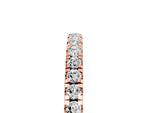 Pavé Round Moissanite Half Eternity Band in Rose gold with Shared Prong Setting_5