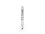 Pavé Round Moissanite Half Eternity Band in Silver with Shared Prong Setting_2