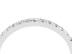 Pavé Round Moissanite Half Eternity Band in Silver with Shared Prong Setting_4