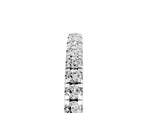 Pavé Round Moissanite Half Eternity Band in Silver with Shared Prong Setting_5
