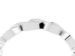 Pavé Round Moissanite Interlocking Eternity Band in Platinum with Bezel Prong Setting_4
