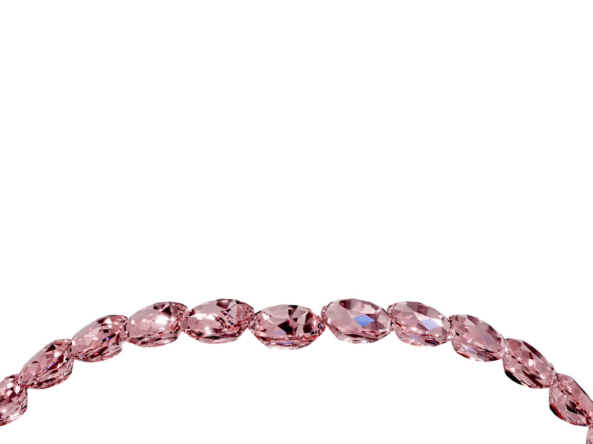 Pavé Round Morganite Chevron Band in Rose gold with Shared Prong Setting_4
