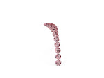 Pavé Round Morganite Chevron Band in Silver with Shared Prong Setting_2