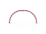 Pavé Round Morganite Chevron Band in Silver with Shared Prong Setting_3