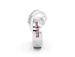 Pavé Round Morganite Crossover Band in Platinum with Channel Setting_2