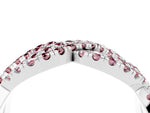 Pavé Round Morganite Infinity Twist Band in Platinum with Shared Prong Setting_4