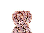 Pavé Round Morganite Infinity Twist Band in Rose gold with Shared Prong Setting_5