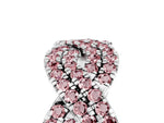 Pavé Round Morganite Infinity Twist Band in Silver with Shared Prong Setting_5