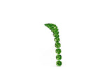 Pavé Round Peridot Chevron Band in Platinum with Shared Prong Setting_2