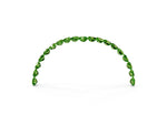 Pavé Round Peridot Chevron Band in Platinum with Shared Prong Setting_3