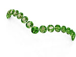 Pavé Round Peridot Chevron Band in Rose gold with Shared Prong Setting_1