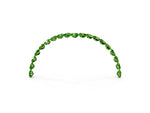 Pavé Round Peridot Chevron Band in Rose gold with Shared Prong Setting_3