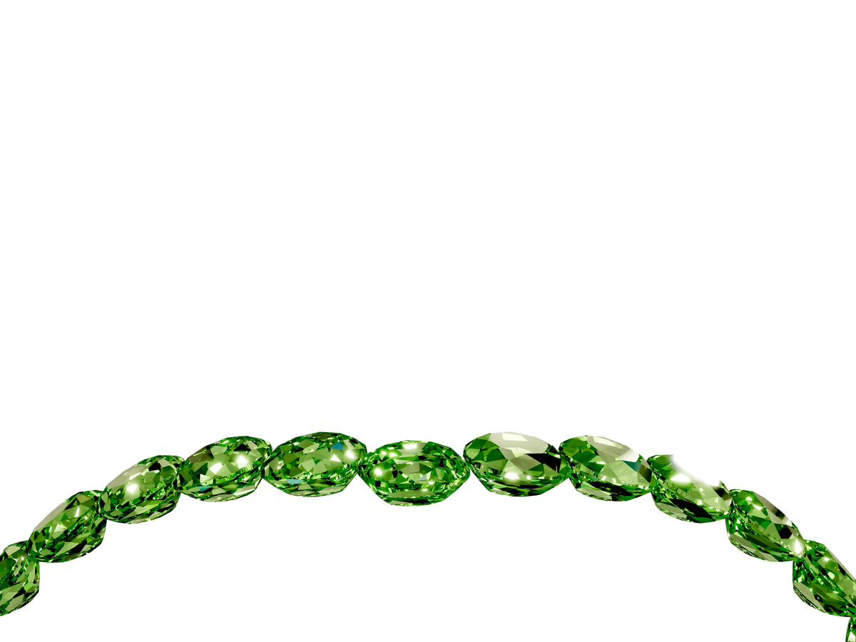 Pavé Round Peridot Chevron Band in Silver with Shared Prong Setting_4