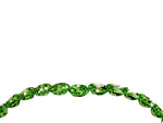 Pavé Round Peridot Chevron Band in Yellow gold with Shared Prong Setting_4