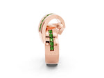 Pavé Round Peridot Crossover Band in Rose gold with Channel Setting_2