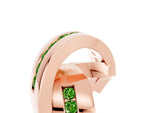 Pavé Round Peridot Crossover Band in Rose gold with Channel Setting_5