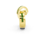 Pavé Round Peridot Crossover Band in Yellow gold with Channel Setting_2