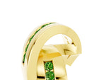 Pavé Round Peridot Crossover Band in Yellow gold with Channel Setting_5