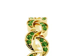 Pavé Round Peridot Interlocking Eternity Band in Yellow gold with Bezel Prong Setting_5