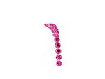 Pavé Round Pink Sapphire Chevron Band in Platinum with Shared Prong Setting_2