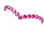 Pavé Round Pink Sapphire Chevron Band in White gold with Shared Prong Setting_1