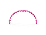Pavé Round Pink Sapphire Chevron Band in Yellow gold with Shared Prong Setting_3