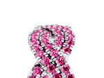 Pavé Round Pink Sapphire Infinity Twist Band in Silver with Shared Prong Setting_5