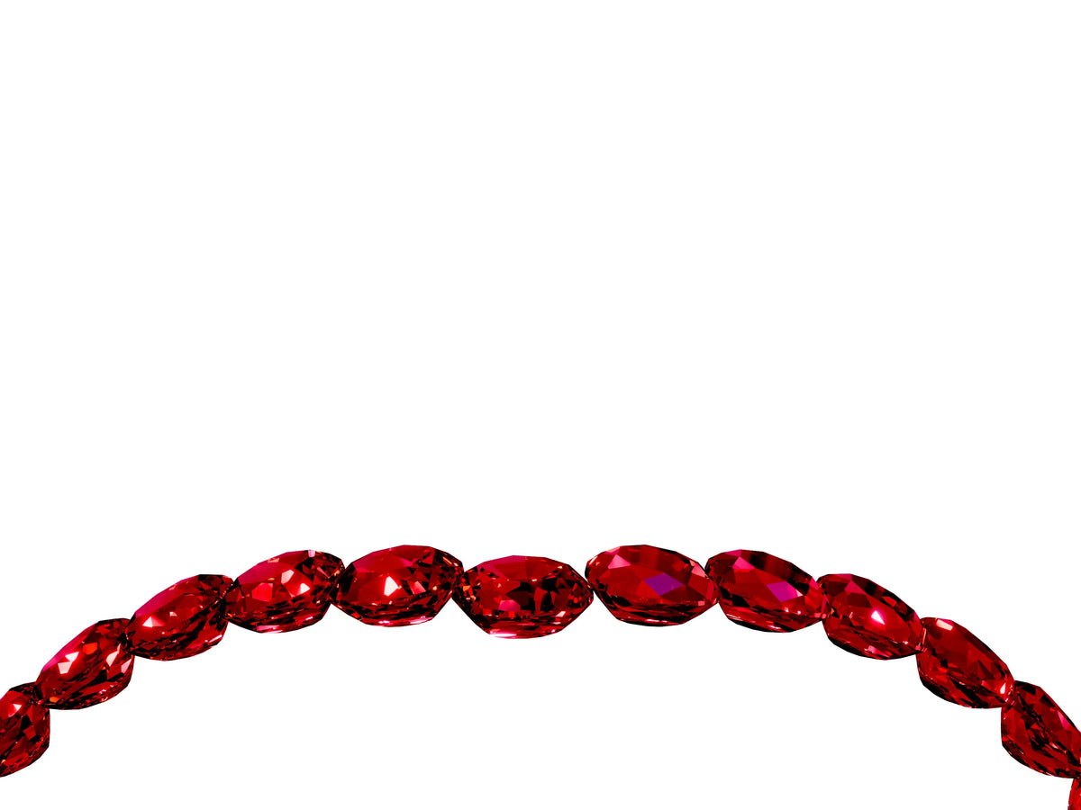 Pavé Round Ruby Chevron Band in Silver with Shared Prong Setting_4