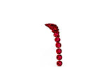 Pavé Round Ruby Chevron Band in Yellow gold with Shared Prong Setting_2