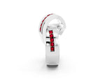 Pavé Round Ruby Crossover Band in Silver with Channel Setting_2