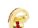 Pavé Round Ruby Crossover Band in Yellow gold with Channel Setting_5