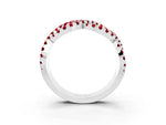 Pavé Round Ruby Infinity Twist Band in Platinum with Shared Prong Setting_3