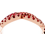 Pavé Round Ruby Infinity Twist Band in Rose gold with Shared Prong Setting_4
