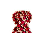 Pavé Round Ruby Infinity Twist Band in Rose gold with Shared Prong Setting_5