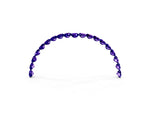 Pavé Round Tanzanite Chevron Band in Silver with Shared Prong Setting_3