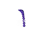 Pavé Round Tanzanite Chevron Band in White gold with Shared Prong Setting_2
