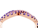 Pavé Round Tanzanite Infinity Twist Band in Rose gold with Shared Prong Setting_4