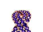 Pavé Round Tanzanite Infinity Twist Band in Rose gold with Shared Prong Setting_5