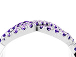 Pavé Round Tanzanite Infinity Twist Band in Silver with Shared Prong Setting_4