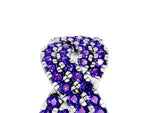 Pavé Round Tanzanite Infinity Twist Band in Silver with Shared Prong Setting_5