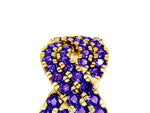 Pavé Round Tanzanite Infinity Twist Band in Yellow gold with Shared Prong Setting_5