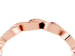 Pavé Round Tanzanite Interlocking Eternity Band in Rose gold with Bezel Prong Setting_4